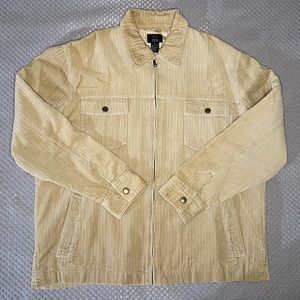 Emergency Exit Vintage Lined Thick Line Light Yellow Corduroy Full Zip Jacket